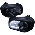 Spec-D Tuning 05-10 Chrysler 300C Projector Headlight - Glossy Black LHP-300C05G-TM